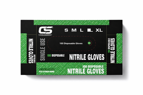 CesarScissors Premium Barber Gloves – Black Nitrile