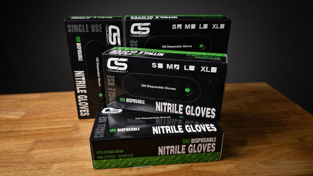 CesarScissors Premium Barber Gloves – Black Nitrile