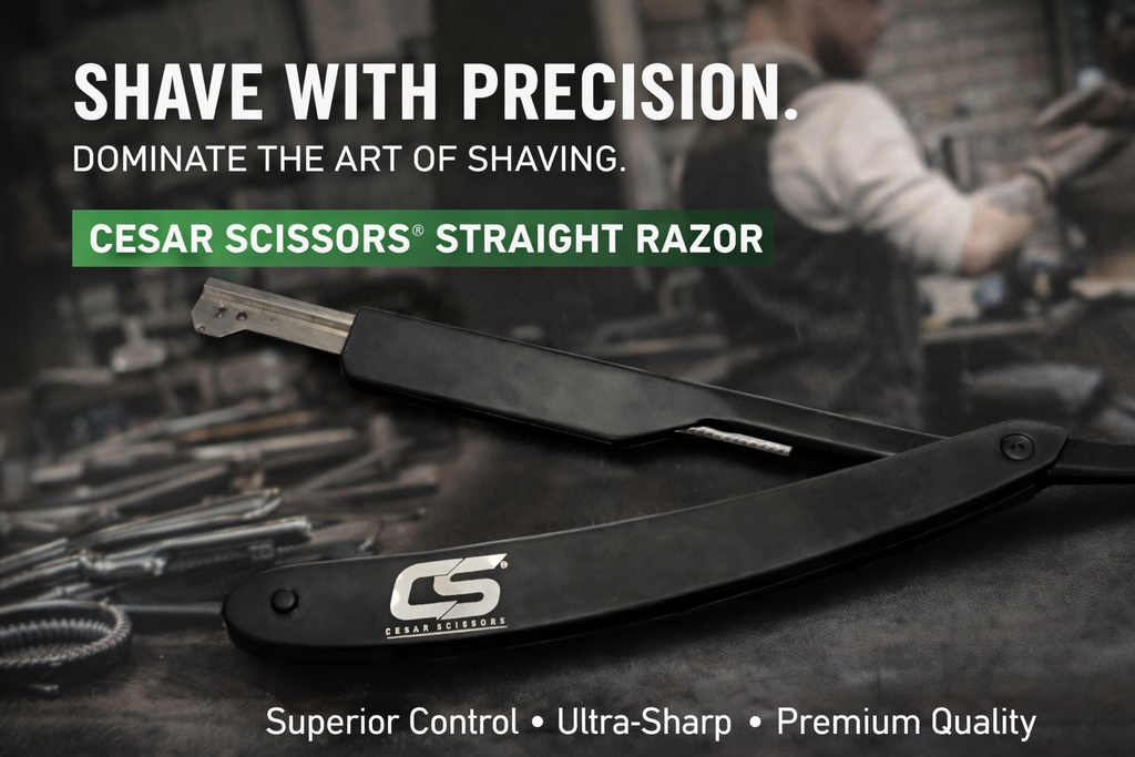 CesarScissors Precision Straight Razor (Matte Black)